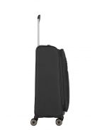 Travelite Miigo fekete 4 kerekű bővíthető közepes bőrönd