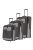Travelite Viia antracit 2 kerekű 3 részes bőrönd szett