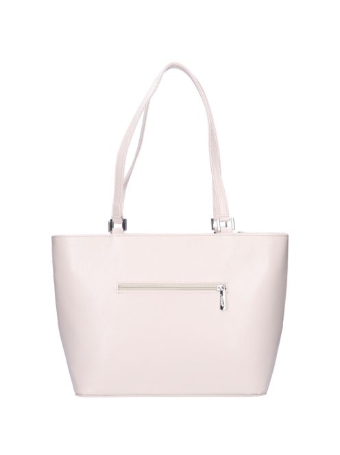 Karen Emilia bézs-drapp virágos rostbőr női válltáska