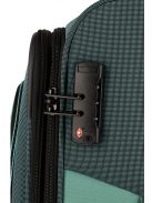 Travelite Viia zöld 4 kerekű 3 részes bőrönd szett + utazótáska