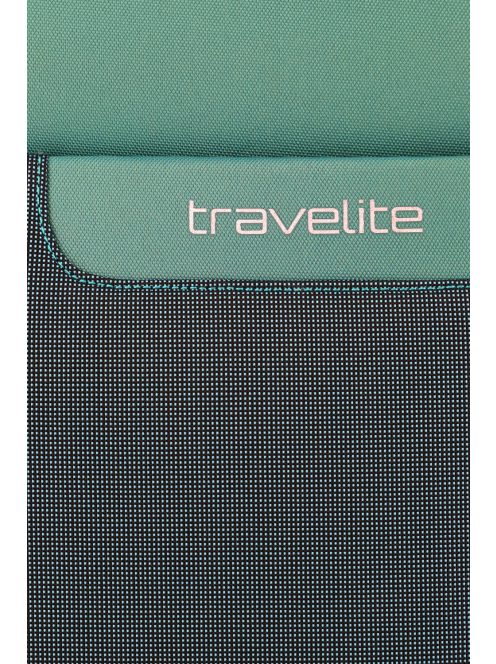 Travelite Viia zöld 4 kerekű 3 részes bőrönd szett + utazótáska