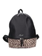 Karen Milton fekete-drapp rostbőr női hátizsák