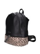 Karen Milton fekete-drapp rostbőr női hátizsák