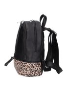 Karen Milton fekete-drapp rostbőr női hátizsák