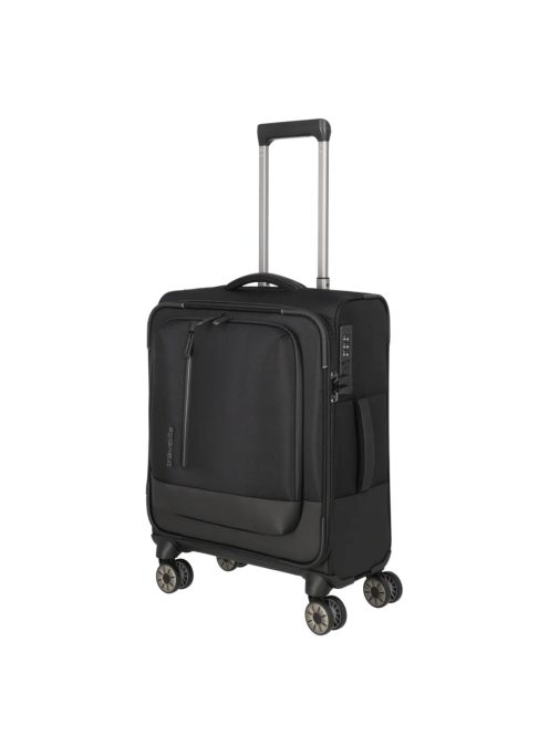 Travelite Crosslite fekete 4 kerekű kabinbőrönd