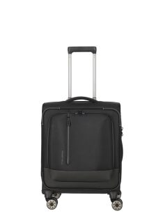 Travelite Crosslite fekete 4 kerekű kabinbőrönd