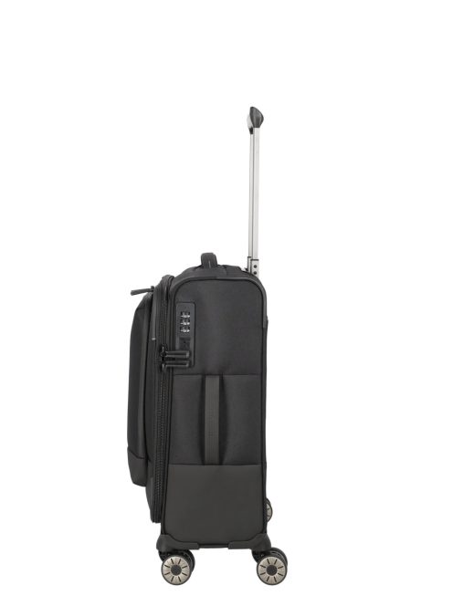 Travelite Crosslite fekete 4 kerekű kabinbőrönd