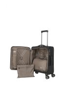 Travelite Crosslite fekete 4 kerekű kabinbőrönd