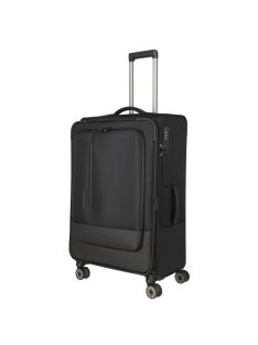   Travelite Crosslite fekete 4 kerekű bővíthető nagy bőrönd