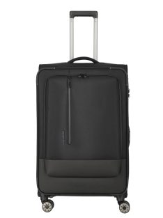   Travelite Crosslite fekete 4 kerekű bővíthető nagy bőrönd