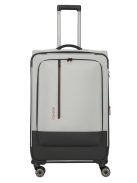 Travelite Crosslite szürke 4 kerekű bővíthető nagy bőrönd