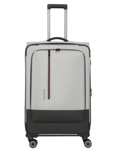   Travelite Crosslite szürke 4 kerekű bővíthető nagy bőrönd