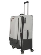 Travelite Crosslite szürke 4 kerekű bővíthető nagy bőrönd