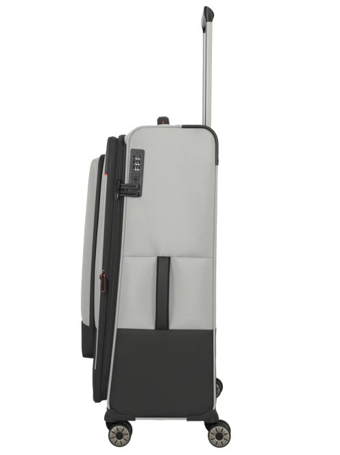 Travelite Crosslite szürke 4 kerekű bővíthető nagy bőrönd