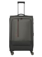 Travelite Crosslite zöld 4 kerekű bővíthető nagy bőrönd