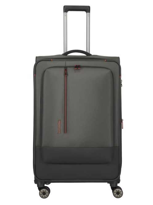 Travelite Crosslite zöld 4 kerekű bővíthető nagy bőrönd