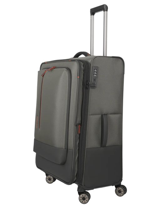 Travelite Crosslite zöld 4 kerekű bővíthető nagy bőrönd