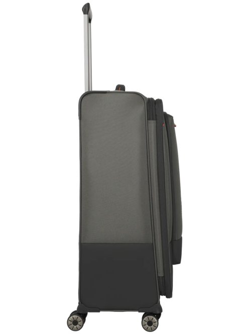 Travelite Crosslite zöld 4 kerekű bővíthető nagy bőrönd