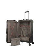 Travelite Crosslite zöld 4 kerekű bővíthető nagy bőrönd