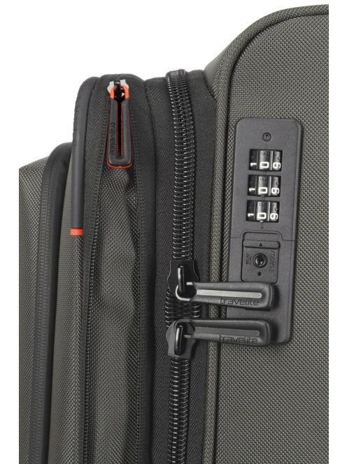 Travelite Crosslite zöld 4 kerekű bővíthető nagy bőrönd