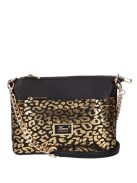 Karen Andrea fekete-arany rostbőr kicsi női oldaltáska