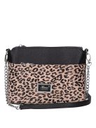 Karen Andrea fekete-drapp rostbőr kicsi női oldaltáska