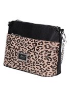 Karen Andrea fekete-drapp rostbőr kicsi női oldaltáska