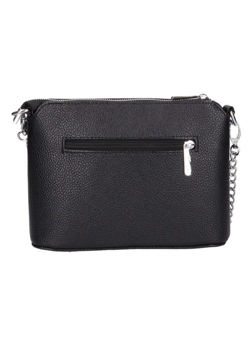 Karen Andrea fekete virágos rostbőr kicsi női oldaltáska