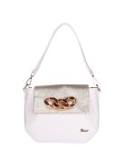 Karen Gema fehér-arany rostbőr női oldaltáska