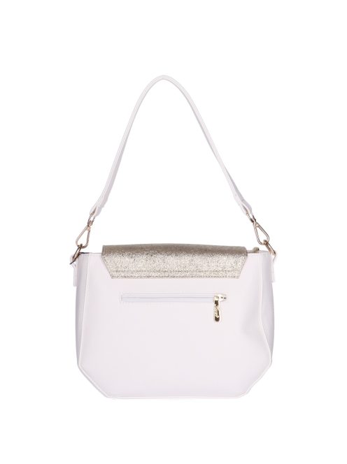 Karen Gema fehér-arany rostbőr női oldaltáska