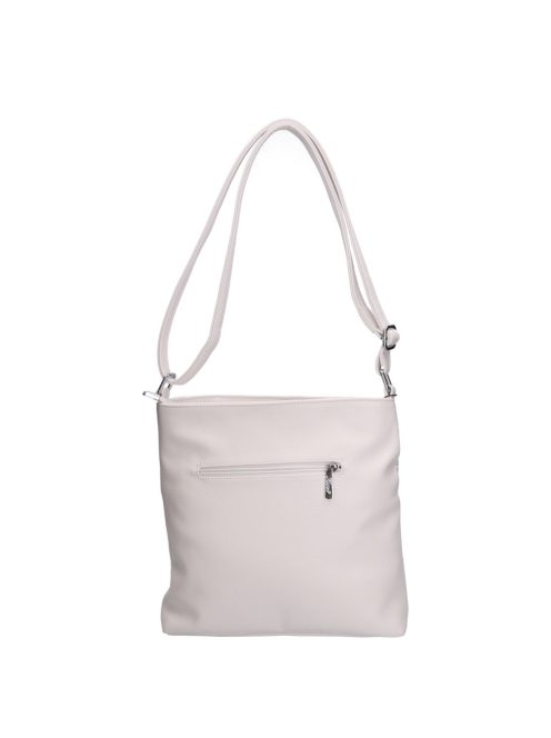 Karen Axel fehér virágos rostbőr női oldaltáska