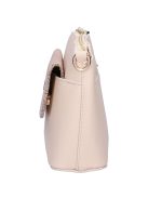 Karen Andrea bézs-drapp virágos rostbőr női oldaltáska