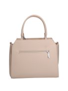 Karen Elwira bézs-drapp virágos rostbőr női kézitáska