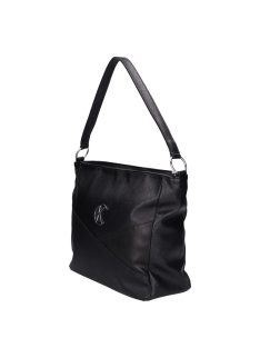 Karen Ce-Feliks fekete virágos rostbőr női oldaltáska