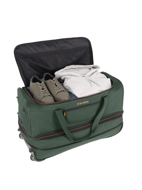 Travelite Basics zöld 2 kerekű nagy gurulós utazótáska 70cm