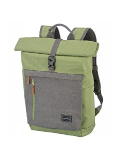   Travelite Basics Rollup zöld laptoptartós futár hátizsák 15,6"