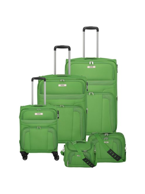 Travelite Skyline Orlando zöld 4 kerekű 5 részes bőrönd szett