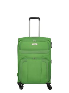   Travelite Skyline Orlando zöld 4 kerekű bővíthető közepes bőrönd