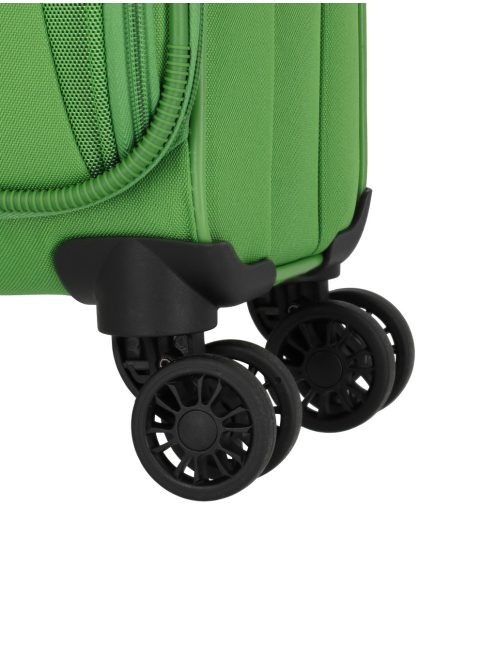 Travelite Skyline Orlando zöld 4 kerekű bővíthető közepes bőrönd