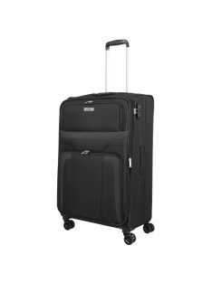   Travelite Skyline Orlando fekete 4 kerekű bővíthető nagy bőrönd