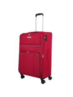   Travelite Skyline Orlando piros 4 kerekű bővíthető nagy bőrönd