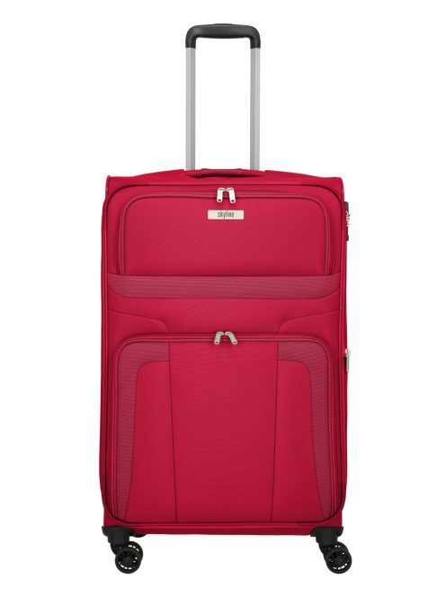 Travelite Skyline Orlando piros 4 kerekű bővíthető nagy bőrönd
