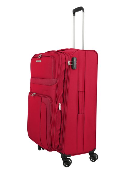 Travelite Skyline Orlando piros 4 kerekű bővíthető nagy bőrönd