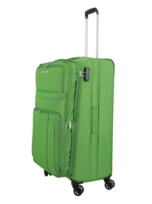Travelite Skyline Orlando zöld 4 kerekű bővíthető nagy bőrönd
