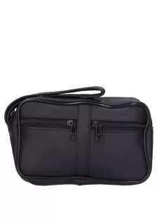 Autóstáska férfi 89-0005 Fekete bőr szimpla kicsi