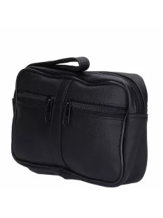 Autóstáska férfi 89-0005 Fekete bőr szimpla kicsi