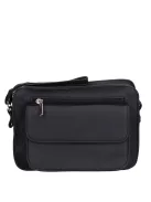 Autóstáska férfi 118-0029 Fekete bőr fedeles 