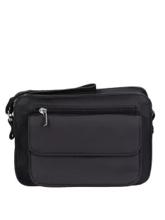 Autóstáska férfi 118-0029 Fekete bőr fedeles 