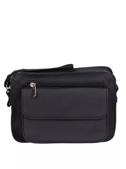 Autóstáska férfi 118-0029 Fekete bőr fedeles 