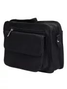 Autóstáska férfi 118-0029 Fekete bőr fedeles 